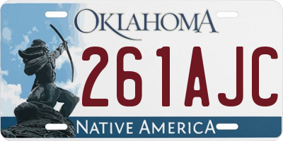 OK license plate 261AJC