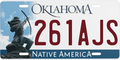 OK license plate 261AJS