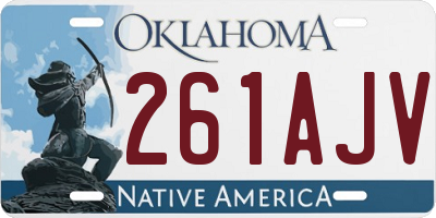 OK license plate 261AJV