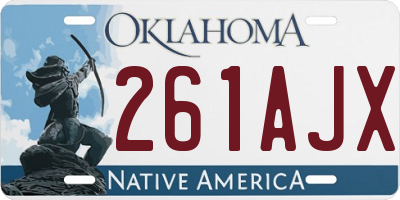 OK license plate 261AJX