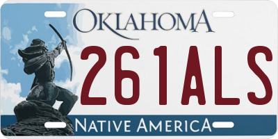 OK license plate 261ALS