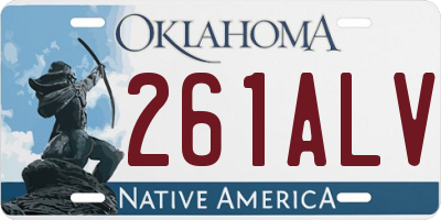 OK license plate 261ALV