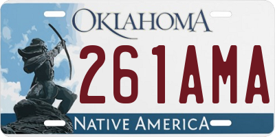 OK license plate 261AMA