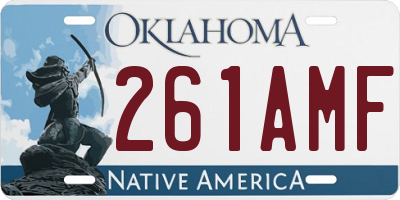 OK license plate 261AMF