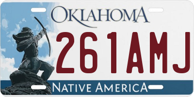 OK license plate 261AMJ