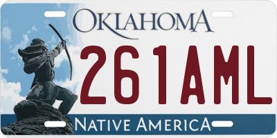 OK license plate 261AML