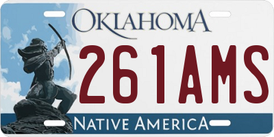 OK license plate 261AMS