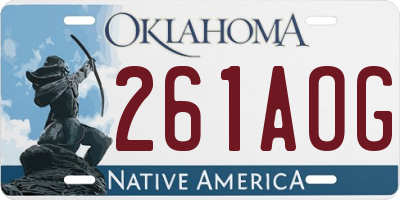 OK license plate 261AOG