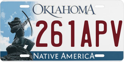 OK license plate 261APV