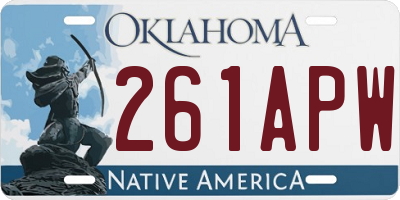 OK license plate 261APW