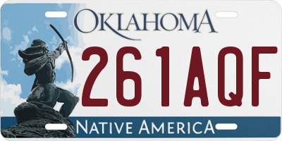 OK license plate 261AQF