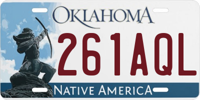 OK license plate 261AQL