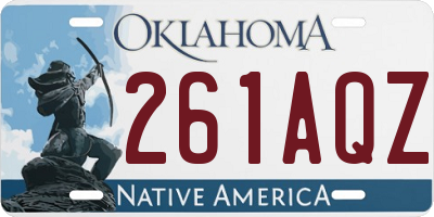 OK license plate 261AQZ