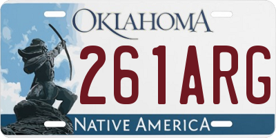 OK license plate 261ARG