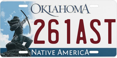 OK license plate 261AST