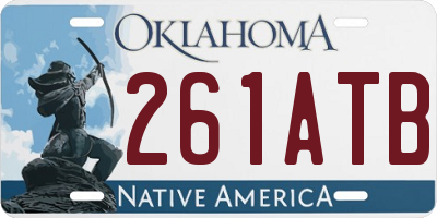 OK license plate 261ATB