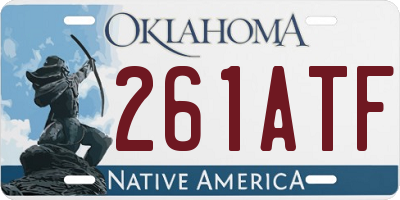 OK license plate 261ATF