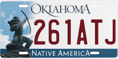OK license plate 261ATJ