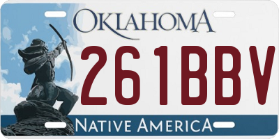 OK license plate 261BBV