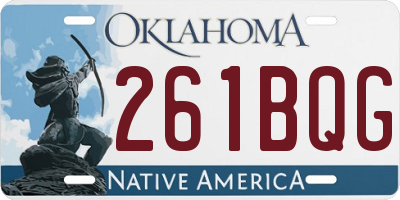 OK license plate 261BQG