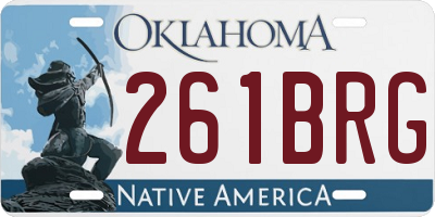 OK license plate 261BRG