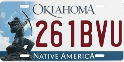 OK license plate 261BVU