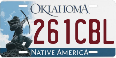 OK license plate 261CBL