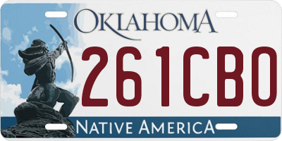 OK license plate 261CBO