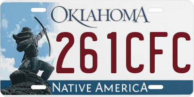 OK license plate 261CFC