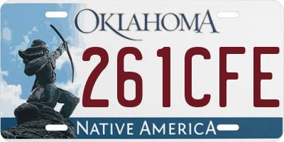 OK license plate 261CFE
