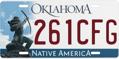 OK license plate 261CFG