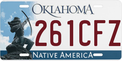 OK license plate 261CFZ