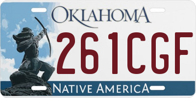 OK license plate 261CGF