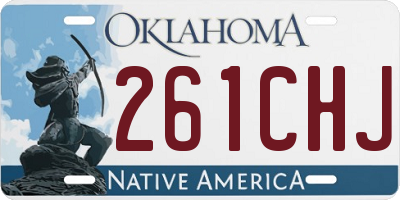 OK license plate 261CHJ