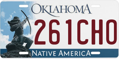 OK license plate 261CHO