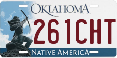 OK license plate 261CHT