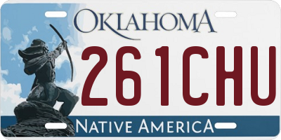 OK license plate 261CHU