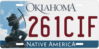 OK license plate 261CIF
