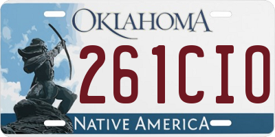 OK license plate 261CIO