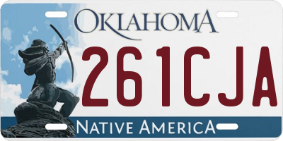 OK license plate 261CJA