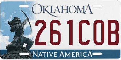 OK license plate 261COB