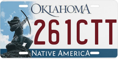 OK license plate 261CTT