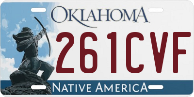 OK license plate 261CVF