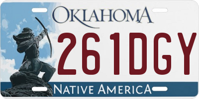 OK license plate 261DGY