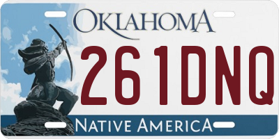 OK license plate 261DNQ