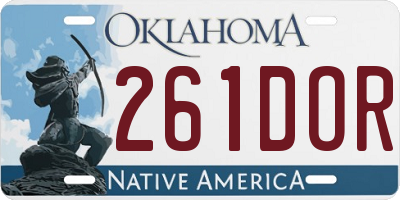 OK license plate 261DOR