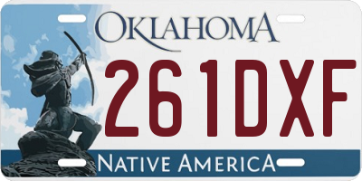 OK license plate 261DXF