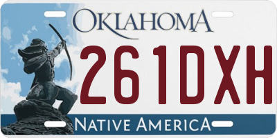 OK license plate 261DXH