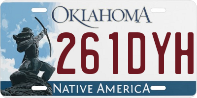 OK license plate 261DYH