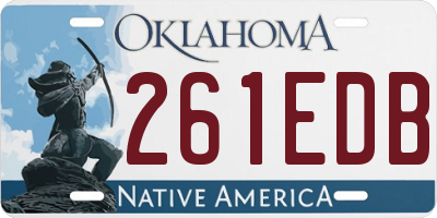OK license plate 261EDB